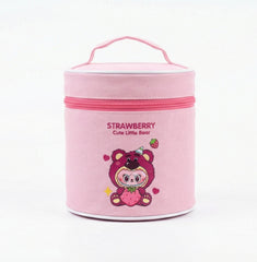 Pink Steel Lunch Box with Fabric – Kids Secure Food Tote