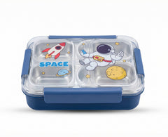 Blue Stainless Steel Lunch Box with Compartments – Kids Food Container