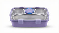 Purple Stainless Steel Lunch Box with Compartments – All Ages Container