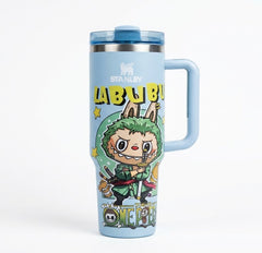 Blue Stainless Steel Labubu Tumbler – Insulated Travel Cup