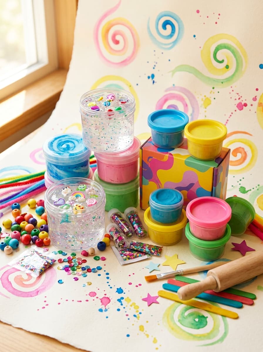 Slime playdough and craft toys