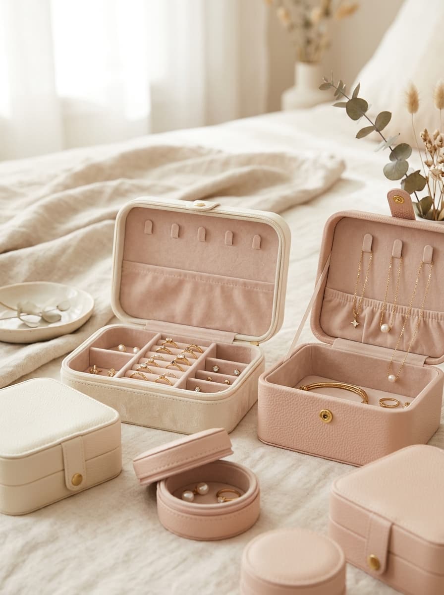 Travel jewellery boxes and cases