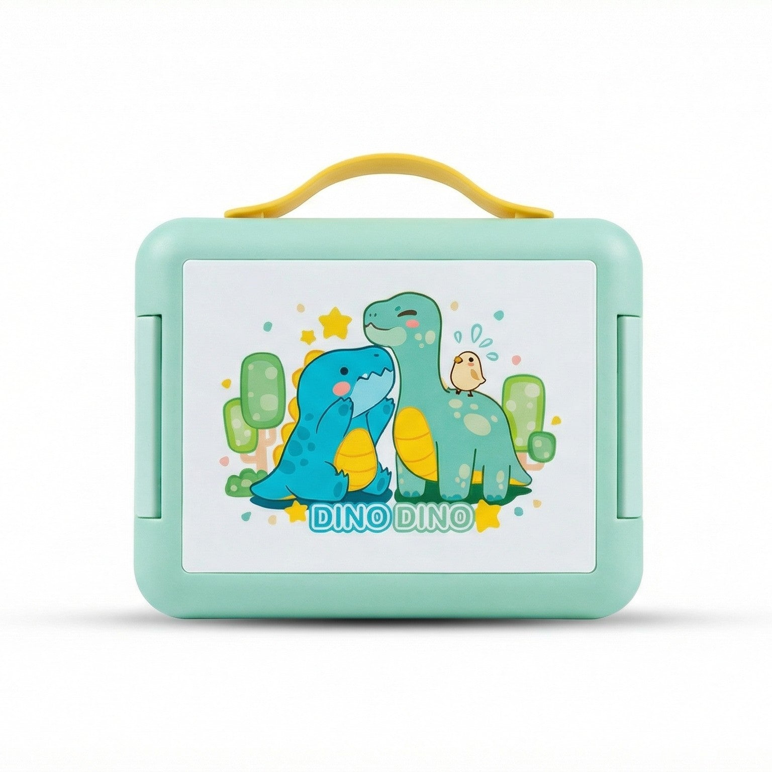 Blue Plastic Lunch Box with Secure Lid – Kids School Container