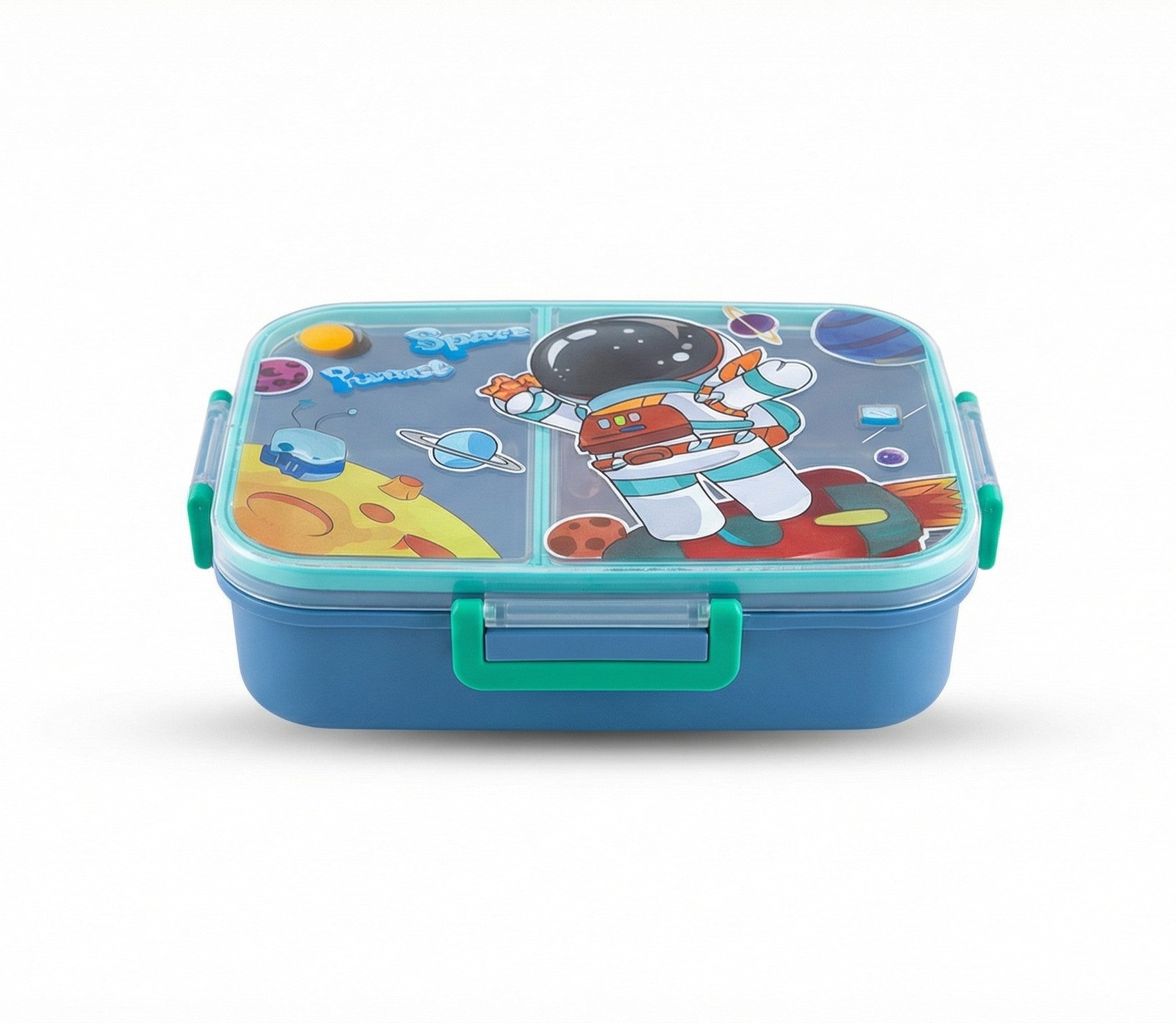 Blue Stainless Steel Lunch Box with Compartments – Kids Container