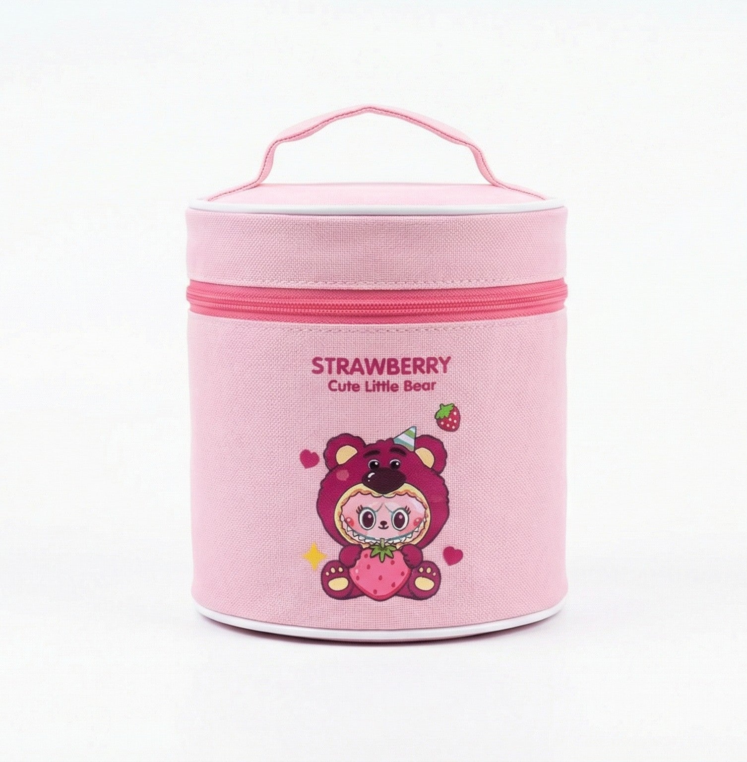 Pink Steel Lunch Box with Fabric – Kids Secure Food Tote