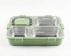 Steel Lunch Box with Lid – Secure School and Work Container
