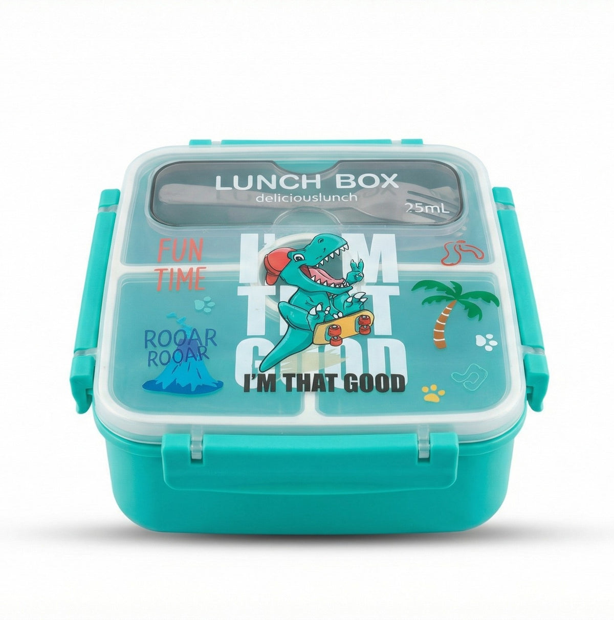 Blue Plastic Lunch Box – Reusable School and Office Container
