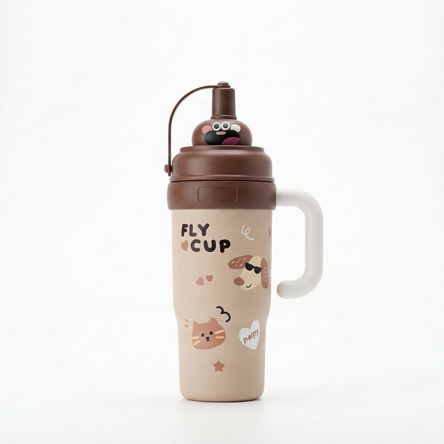 Brown Stainless Steel Tumbler – Insulated Travel Cup