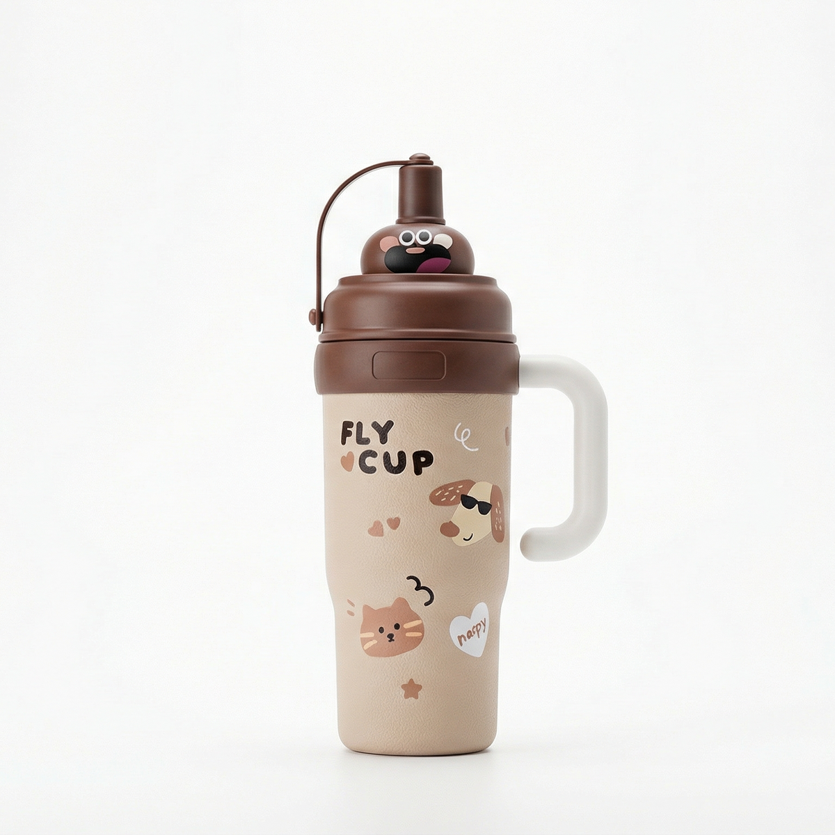 Brown Stainless Steel Tumbler – Insulated Travel Cup