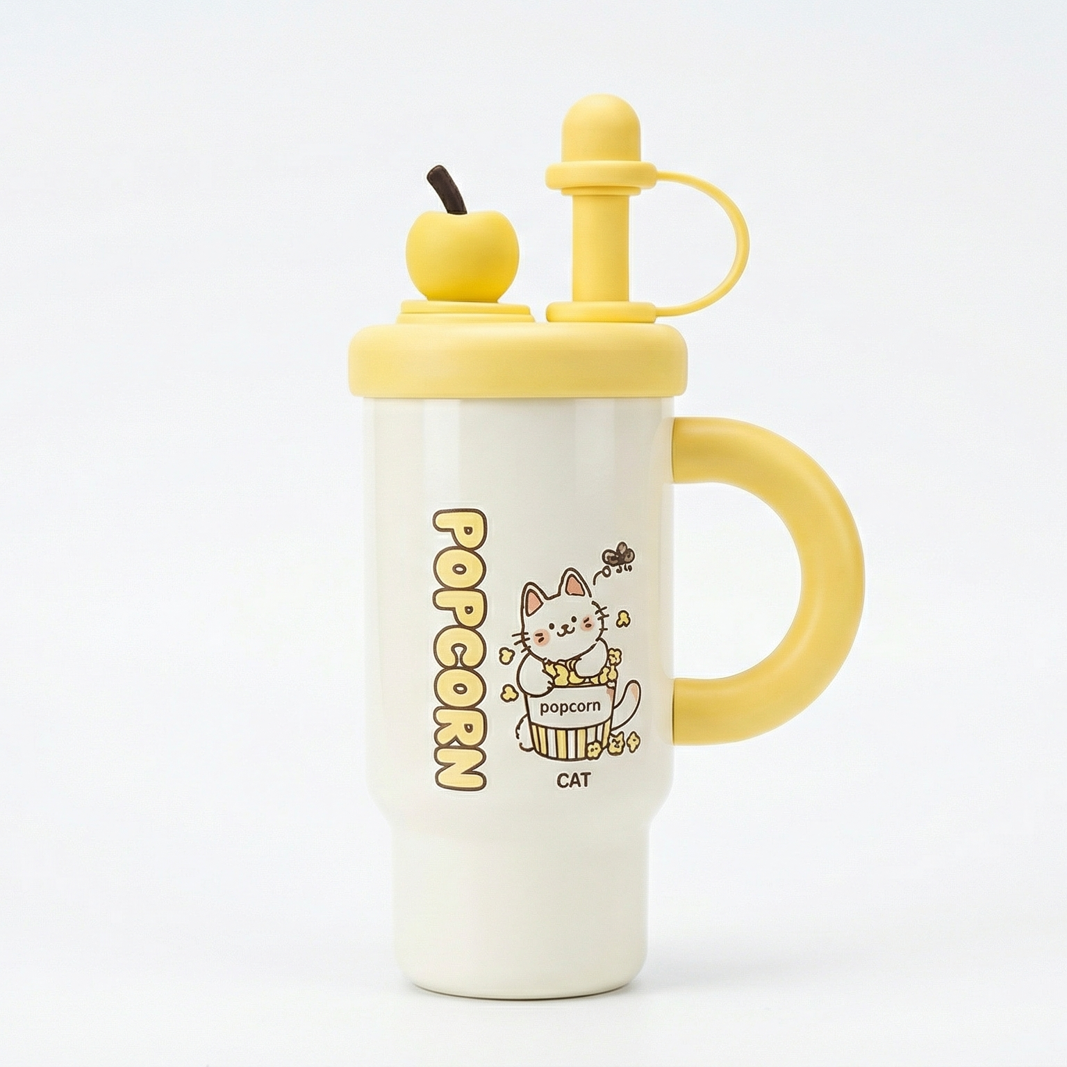Yellow Stainless Steel Tumbler – Insulated Travel Cup
