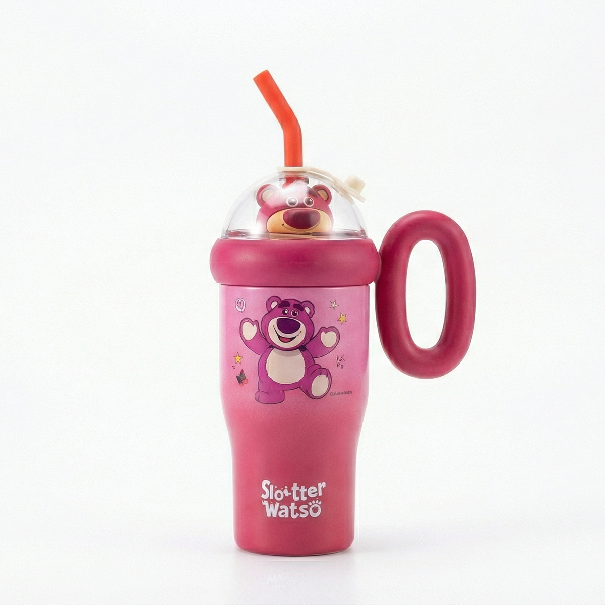 Red Stainless Steel Tumbler – Insulated Cartoon Travel Cup
