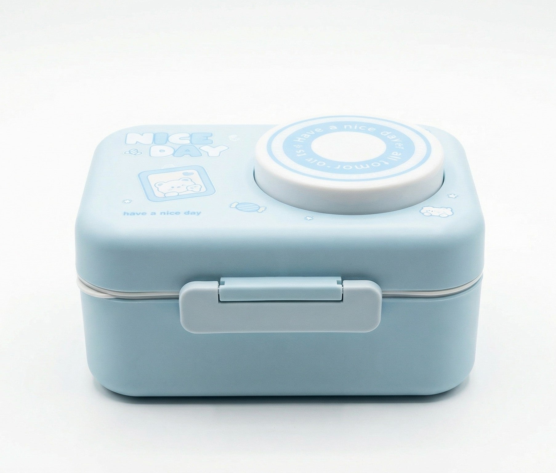 Blue Stainless Steel Lunch Box with Compartments – All Ages Container