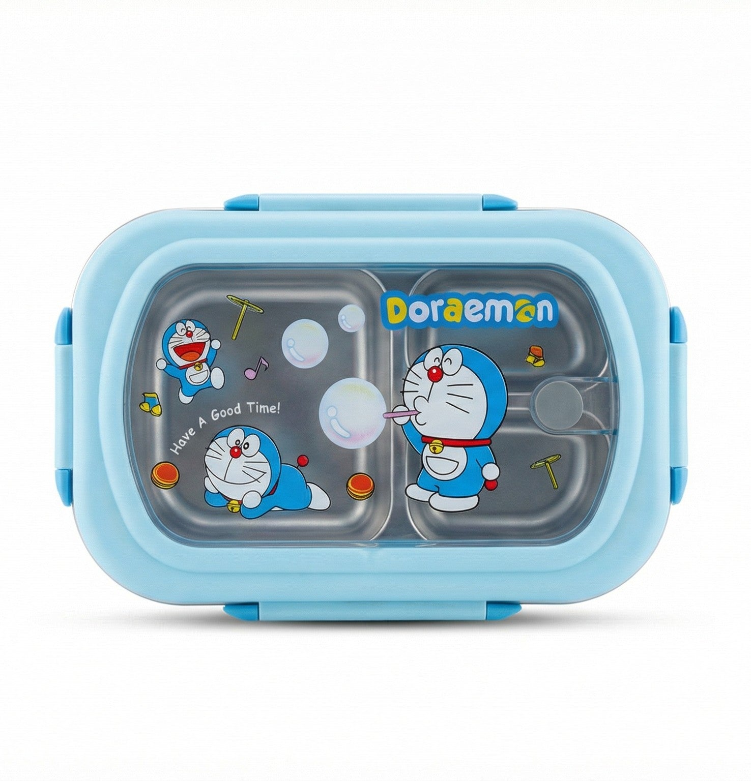 Blue Stainless Steel Lunch Box with Compartments – Kids Food Container