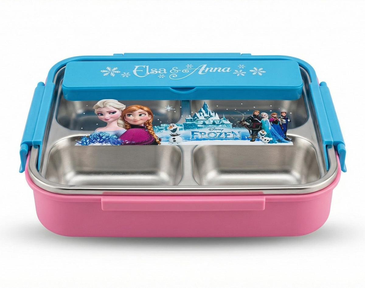 Pink Stainless Steel Lunch Box with Compartments – Leak Resistant Container