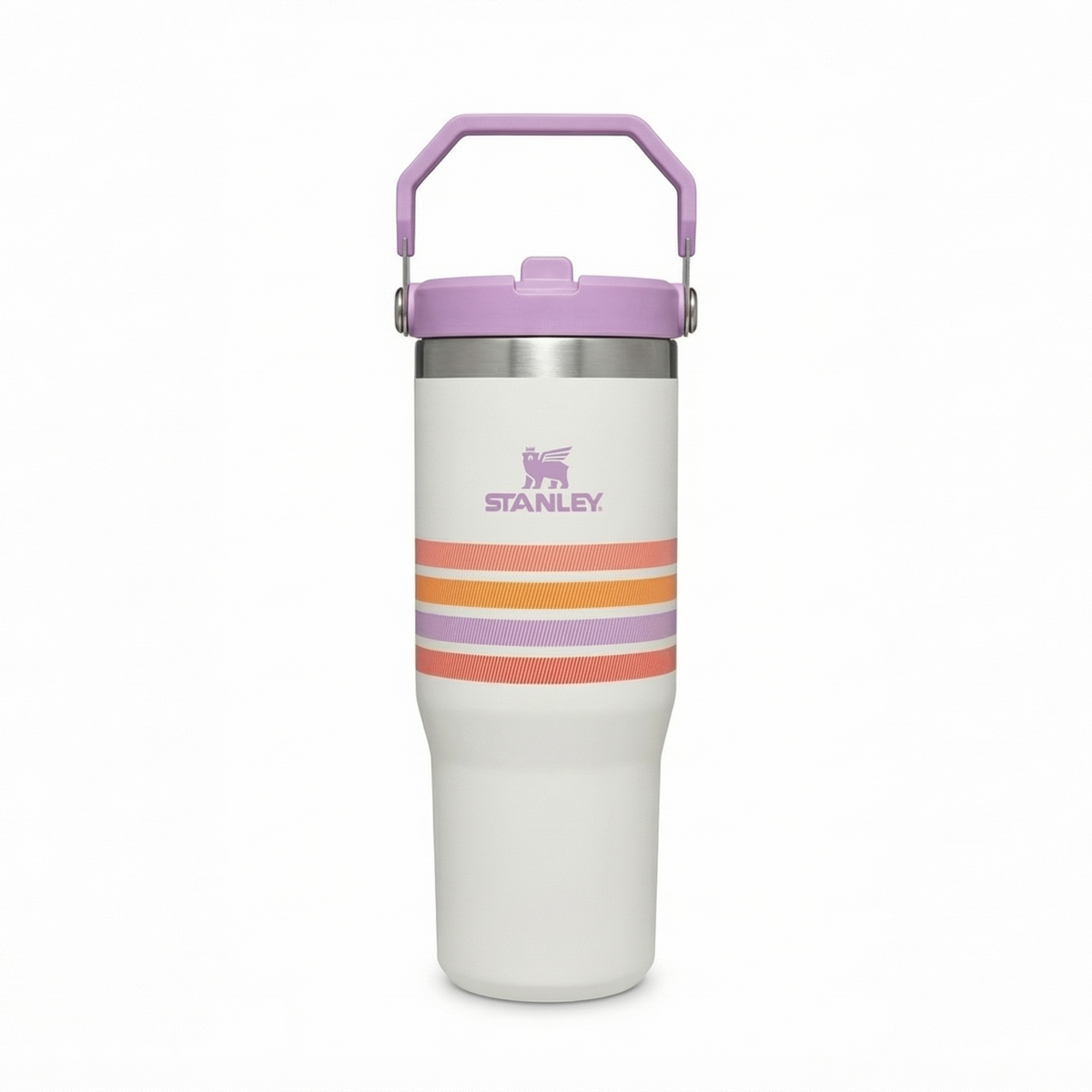 Pink White Stainless Steel Stanley Tumbler – Insulated Travel Cup