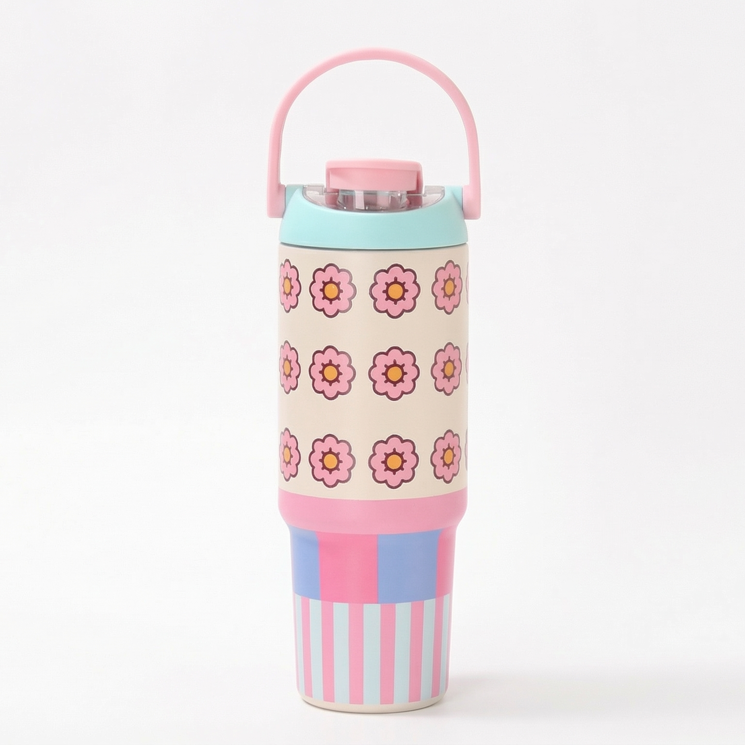 Multicolor Pink Stainless Steel Tumbler – Insulated Travel Cup