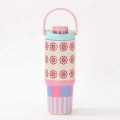 Multicolor Pink Stainless Steel Tumbler – Insulated Travel Cup