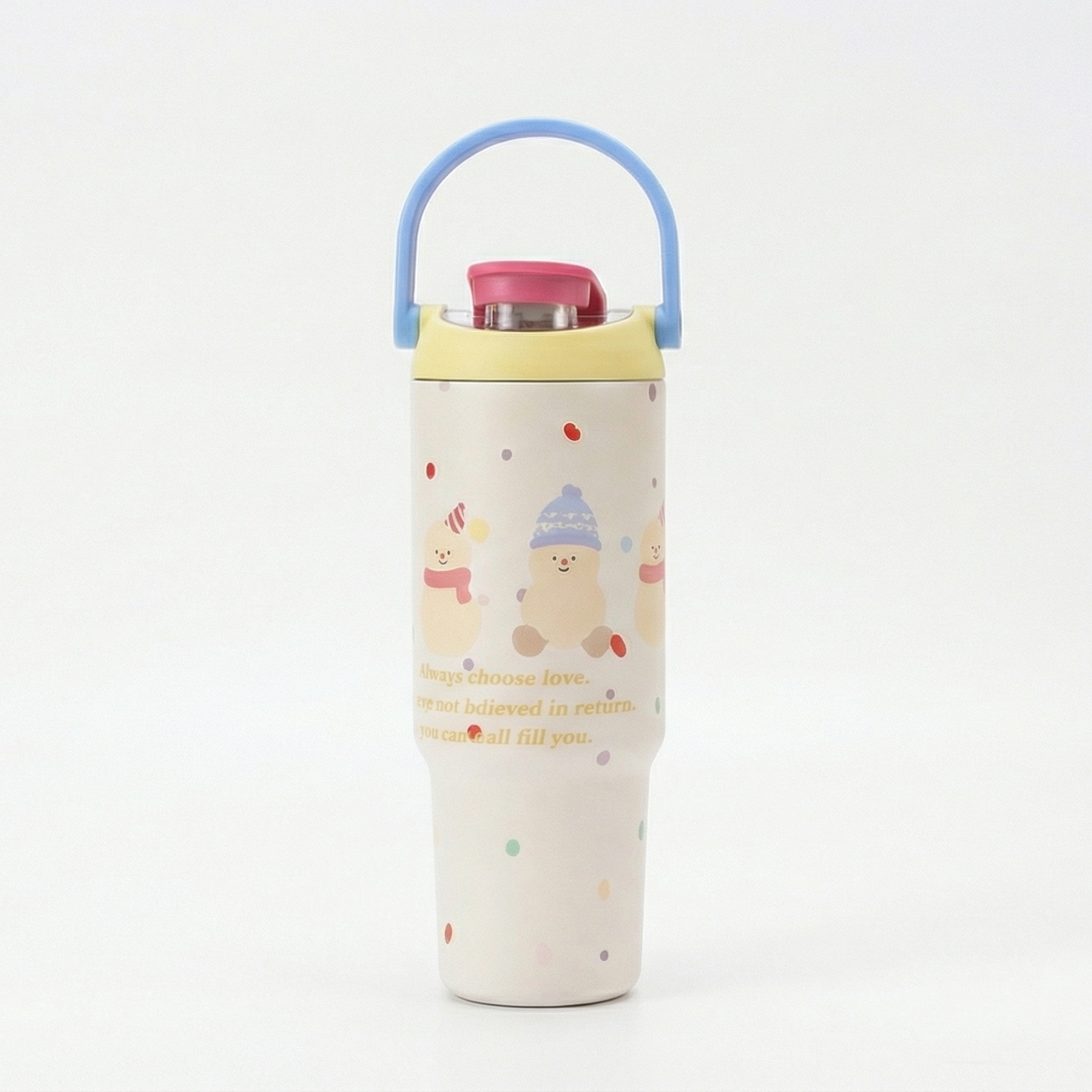 Yellow Stainless Steel Tumbler – Insulated Travel Cup